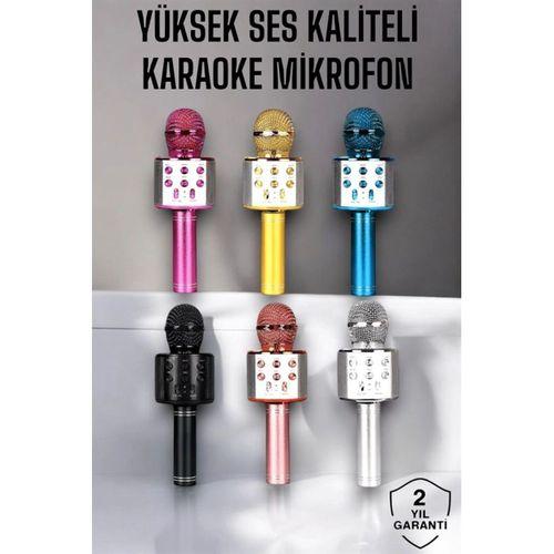 Kablosuz Bluetooth Karaoke Mikrofon Usb Ve Aux Girişli, Yüksek Ses Kalitesi