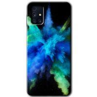 Samsung Galaxy M31s Kılıf Baskılı Kapak - Karışım 1 + 5D Tam Kaplayan Cam