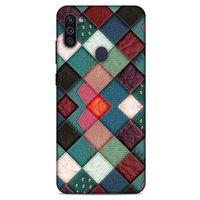 Samsung Galaxy M11 Kılıf Patchwork (18) Telefon Kılıfları Pembe Yeşil