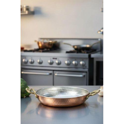 Turna Bakır Acemli Tava 5 No 23 Cm Makine Dövme Kırmızı Turna7561-1