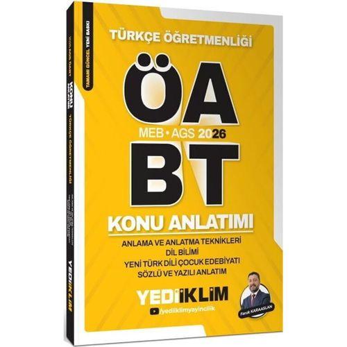 2026 MEB AGS ÖABT Türkçe Öğretmenliği Anlama ve Anlatma Teknikleri Dil Bilimi Yeni Türk Dili Çocuk Edebiyatı Yediiklim
