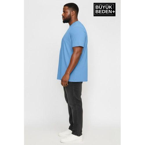 Büyük Beden Erkek Basic Tişört – Pamuklu Düz T-Shirt 3XL-6XL SPR26BTS510