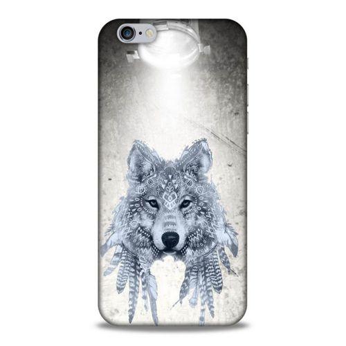 Lopard Apple Iphone 6 Uyumlu Kılıf Tattoo's (48) Bumper Kılıf Kızılderili Kurt