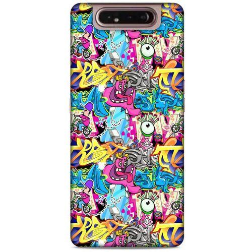 Graffitix (7) Desenli Silikon Kapak Samsung Galaxy A80 Kılıf