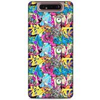 Graffitix (7) Desenli Silikon Kapak Samsung Galaxy A80 Kılıf