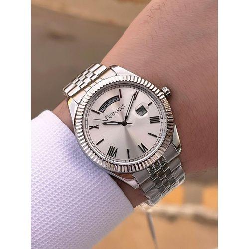 Ferrucci Nişan Ve Takım Elbiselere Özel Takvimli Kadran 2 Yıl Garantili Spor Erkek Kol Saati J3623.6