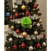 Yesil Dikey Cizgili Yuvarlak Dekoratif Yilbasi Susu