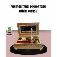 Balerinli Müzikli Takı Kutusu Piyano Tasarım Kız Çocuk Hediyelik