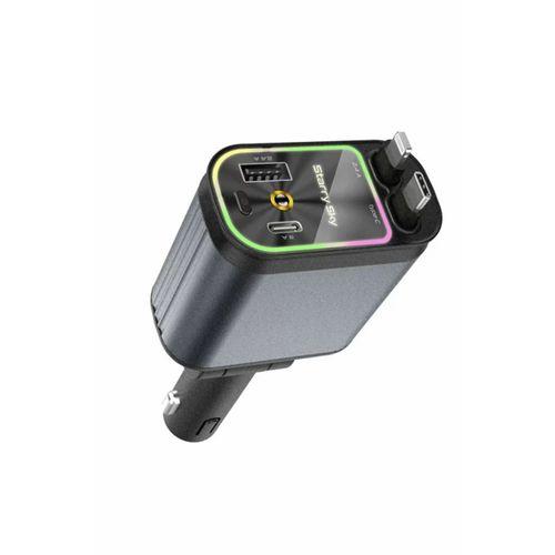 4’ü 1 Arada Çift Usb Bağlantı Çakmaklık, Type-c Hızlı Şarjlı 66w,geri Çekilebilir Araç Telefon Şarj Cihazı