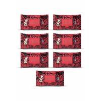 7 Paket Red Rose Islak Havlu Mendil 90 Adet Kapaklı Gül Kokulu