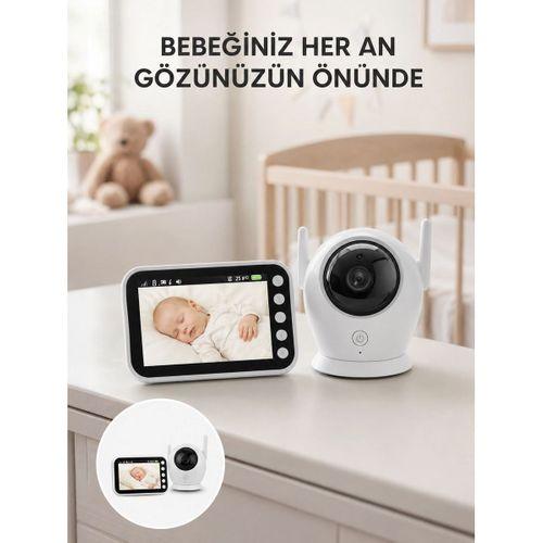 4 5 İnç Ekranlı Gece Görüşlü Bebek Kamerası Ve Monitörü Yeni Nesil