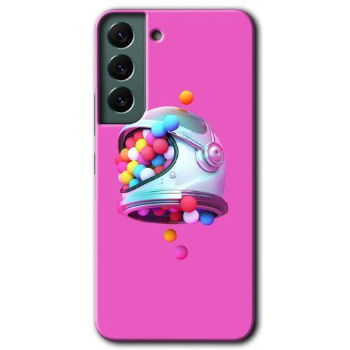 Potkal Hediye Fabrikası Samsung Galaxy S22 Kılıf HD Desen Baskılı Arka Kapak - Uzay Başlığı