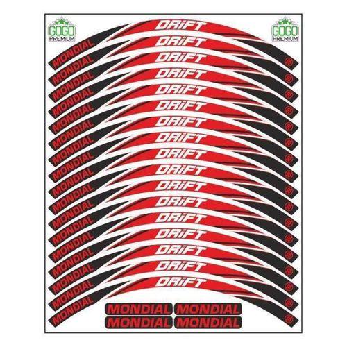 MONDİAL Mondial Drift L Uyumlu Kırmızı 1 Set Jant Şeridi