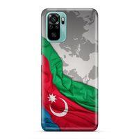 Xiaomi Redmi Note 10 5G Uyumlu Kılıf Azarbaijan (16) Kalın Kılıf Harita Bayrak