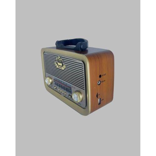 Ahşap Nostaljik Radyo Bluetooth Usb Sd Kart Destekli