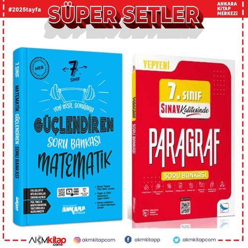 Ankara Yayıncılık 7.Sınıf Matematik ve Sınav Yayınları Paragraf Soru Bankası Seti 2 Kitap