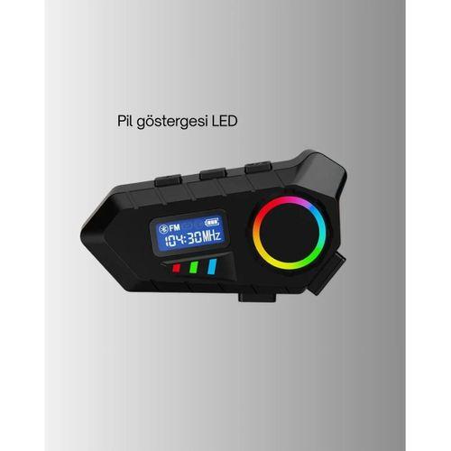 Suya Dayanıklı Bluetooth  İnterkom 5.4 Hoparlör 500mah Batarya Ve Fm Radyo Özellikli