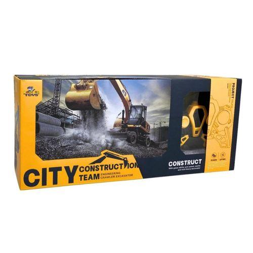 İş Makinaları Serisi - Şarjlı Uzaktan Kumandalı Excavator - Sarı