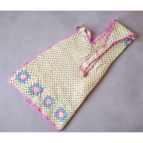 Elişi Ev Mutfak Önlüğü Çiçekli Dantel El Yapımı 79X60Cm