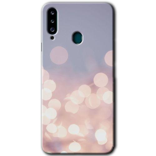 Samsung Galaxy A20s Kılıf Baskılı Kapak - Blur Lights +Tam Ekran Koruyucu