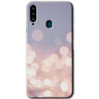 Samsung Galaxy A20s Kılıf Baskılı Kapak - Blur Lights +Tam Ekran Koruyucu