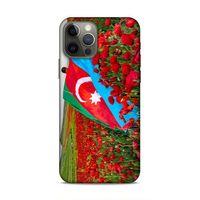 Apple iPhone 12 Pro Uyumlu Kılıf Azarbaijan (8) Baskılı Kılıf Azərbaycan Lale