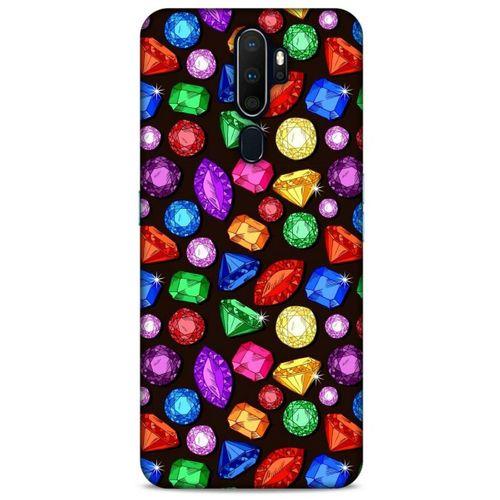 Oppo A5 2020 Kılıf Baskılı Özel Seri Taşlı (5) Koruma Kabı