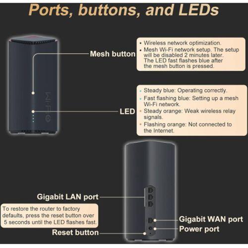 H3C Magic BX54, Tekli Mesh, 5400Mbps, Dual Band, WiFi6, 4Port Gigabit Lan, Geniş kapsama Alanı, Router, Geniş Alan İnternet Ağı Sağlayıcısı