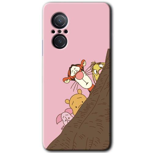 Huawei Nova 9 SE Kılıf HD Desen Baskılı Arka Kapak+Temperli Cam - Winnie the Pooh