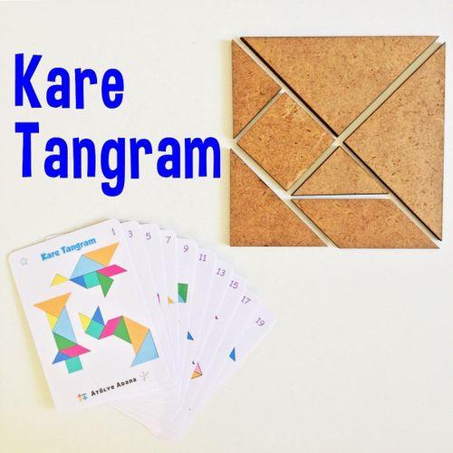 Kalp, Kare Ve T Tangram Akıl Zeka Mantık Matematik Beceri Eğlenceli Öğretici Oyunu