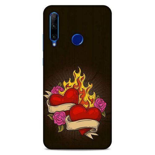 Lopard Huawei Honor 20 Lite Uyumlu Kılıf Tattoo's (14) Lansman Kılıf Çift Kalp