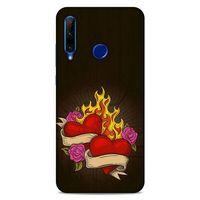 Lopard Huawei Honor 20 Lite Uyumlu Kılıf Tattoo's (14) Lansman Kılıf Çift Kalp