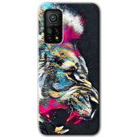 Xiaomi Mi 10T Pro HD Baskılı Kılıf + 9D Tam Ekran Koruyucu - Colorfull Aslan