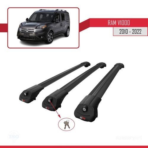 Ram V1000 2010-2022 Arası ile uyumlu ACE-1 Ara Atkı Tavan Barı SİYAH 3 ADET BAR