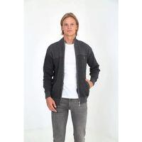 Erkek Fermuarlı Triko Hırka Yüksek Yaka, Cepli, Günlük Şık Rahat Kalıp Triko - Gri