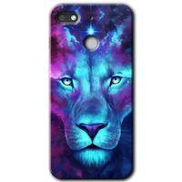 General Mobile GM 8 Go Kılıf HD Desen Baskılı Arka Kapak - Neon Lion
