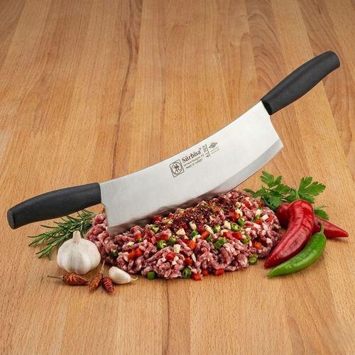 Et ve Kıyma Zırh Satırı Çift Saplı Kasap Satır Kurban Zırhı 54 Cm Sürmene Mutfak Bıçak Sürbisa 61707