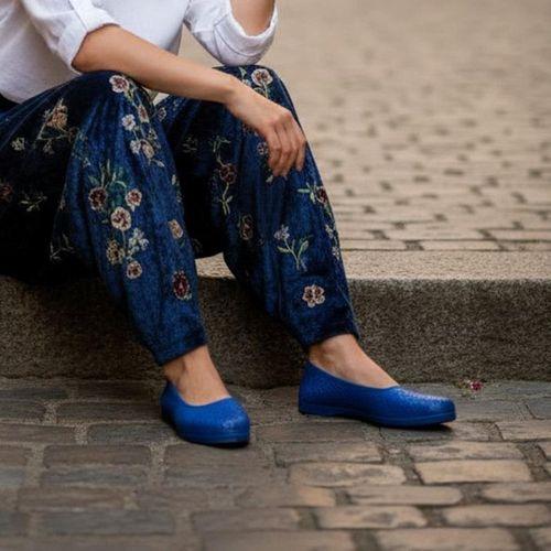 Fiyra Makosen Lacivert Plastik Naylon Bayan Ayakkabı