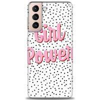 Samsung Galaxy S21 Plus Kılıf HD Baskılı Kılıf - Girl Power + Tam Ekran Koruyucu