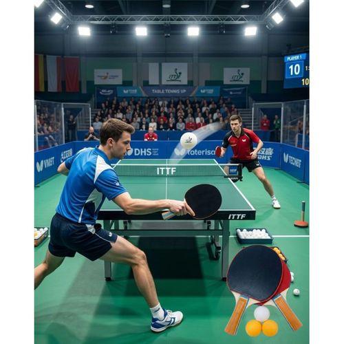 Masa Tenisi Oyun Seti 2 Raket 3 Top Evde Spor Ve Eğlence