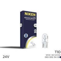Niken 24V T10 Park Ampulü (W5W)W2.1X9.5D 10 LU