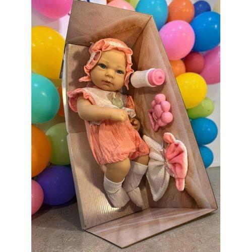 SH59998 40 CM TAM VİNİL BEBEK EMZİKLİ HAVLULU