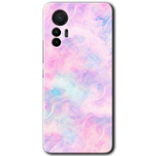 Xiaomi Mi 12 Lite HD Baskılı Kılıf + 9D Tam Ekran Koruyucu - Pembe-Duman