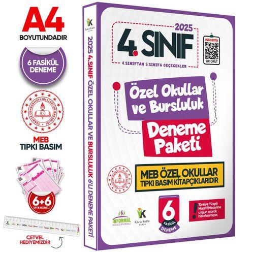 2025 4 Sınıf Özel Okullar ve Bursluluk Hazırlık MEB Tıpkı Basım Deneme 6lı Fasikül SETİ
