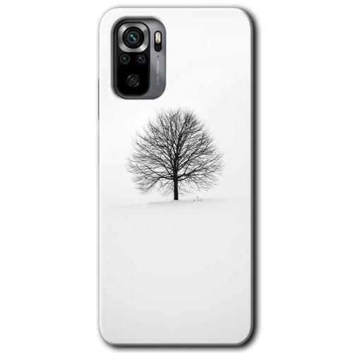 Xiaomi Redmi Note 10 Kılıf Baskılı Kapak - Alone Tree +Tam Kaplayan Mat Seramik