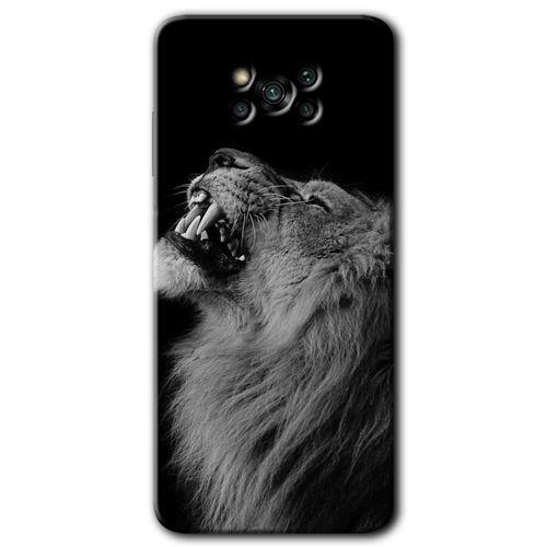 Potkal Hediye Fabrikası Poco x3 NFC Kılıf HD Desen Baskılı Arka Kapak - Lion
