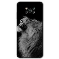 Potkal Hediye Fabrikası Poco x3 NFC Kılıf HD Desen Baskılı Arka Kapak - Lion