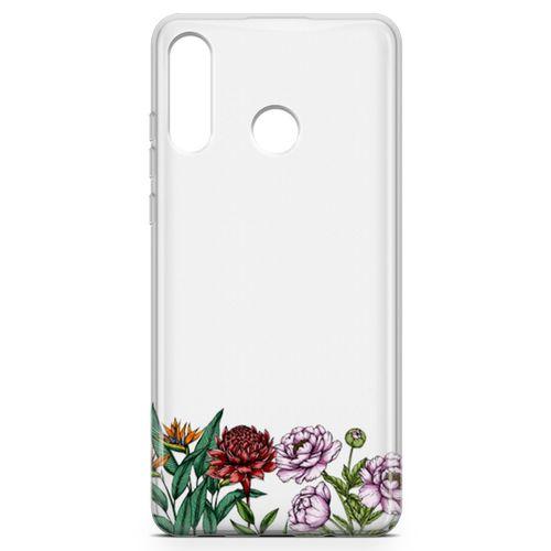 Huawei Nova 4e Kılıf Çiçek Üçlü Arka Kapak Koruma Desenli Full Koruyucu