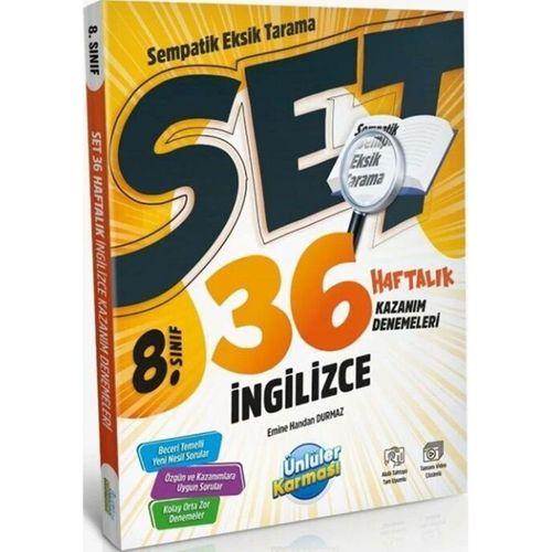 8. Sınıf İngilizce SET 36 Haftalık Kazanım Denemeleri Ünlüler Yayınları