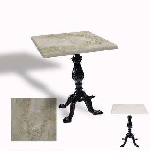 Dockers Çipa 1001 Döküm Ayak Kare Masa 60X60 cm - (Werzalit, Wermodin ve Allzalit Tabla) - Irony